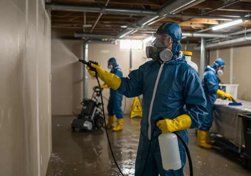 Basement Sanitization and Antimicrobial Treatment process in City of Norton, VA