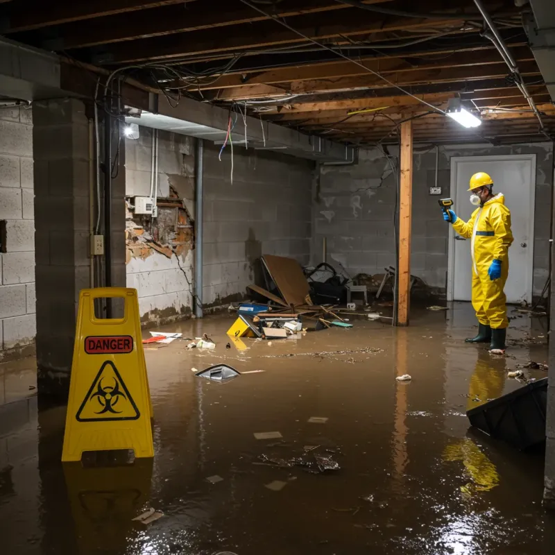 Flooded Basement Electrical Hazard in City of Norton, VA Property