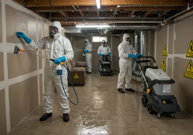 Basement Moisture Removal and Structural Drying process in City of Norton, VA